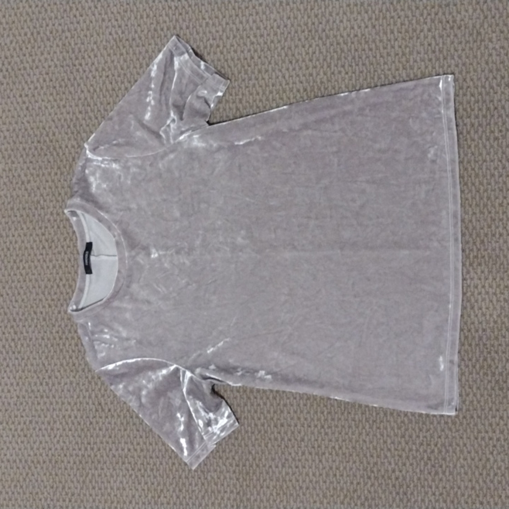 Forever 21 Velveteen Short Sleeve Shirt